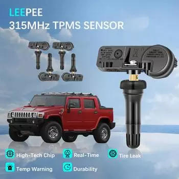 Датчик давления в шинах автомобиля Внутренние датчики 315 МГц LEEPEE TPMS Датчик Замена Система контроля давления в шинах 1pc
