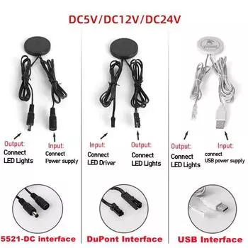 Датчик диммера Sweep, проникающий выключатель 12 В 24 В, сенсорный выключатель для деревянной панели, светодиодный диммируемый, сенсорный, скрытый для деревянной мебели DC12V-24V