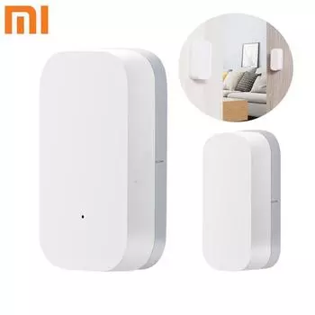 Датчик дверного окна Xiaomi Aqara Беспроводное соединение Zigbee Умный мини-датчик двери работает с концентратором шлюза для Homekit Mi Home App Control 1 Piece