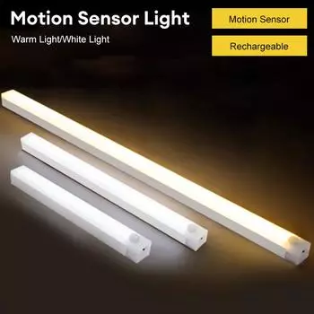 Датчик движения Беспроводной светодиодный ночник для спальни Декоративный светильник Настенный светильник для лестницы Кухонный шкаф Шкаф для одежды Коридорный светильник