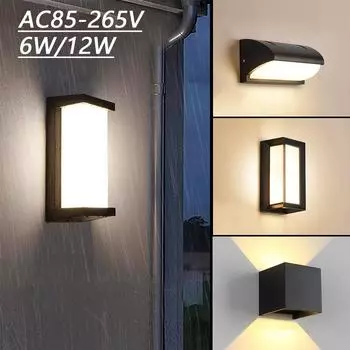 Датчик движения для наружного использования, светодиодные светильники для крыльца, AC85-265V, светодиодные настенные светильники, водонепроницаемые, от заката до рассвета, наружное освещение для крыльца, сада, патио Warm white