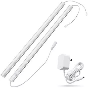 Датчик движения Monoc LED 40 см, подключается к источнику переменного тока, легкий, металлический, подключаемый, яркий, розетка, тонкий, с питанием, магнит, клейкий,