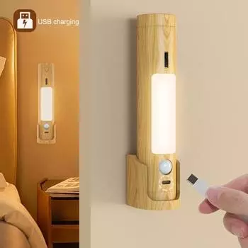 Датчик движения, ночник, перезаряжаемый датчик тела, настенный светильник, супер яркая защита глаз, простая установка, ночник, фонарик Warm light