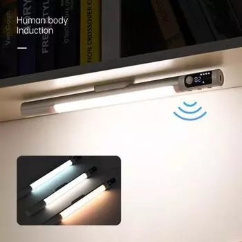 Датчик движения Ночной свет 3 цветовых температуры 4 уровня яркости Перезаряжаемый Магнитное крепление чёрный