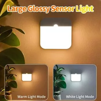 Датчик движения Ночной светильник светодиодный перезаряжаемый ночник беспроводной датчик движения шкаф светильники для кухни лестницы шкафа декор комнаты 1 Piece