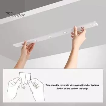 Датчик движения Ночной светильник Светодиодный светильник для шкафа 3000K-6500K Регулируемая яркость Без мерцания Простота установки Магнитный светильник для шкафа 20cm