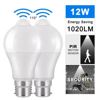 Датчик движения PIR B22 Светодиодная лампа Умная лампа Глобус Автоматическое включение/выключение энергосберегающего света 1pc