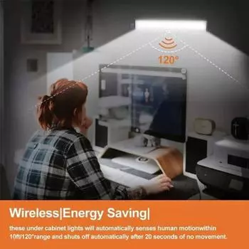 Датчик движения PIR LED подсветка шкафа с регулируемой яркостью перезаряжаемый ночник лестница шкаф проход трубка бар детектор лампа 1Pcs