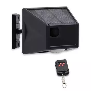 Датчик движения, солнечная сигнальная лампа, 110 дБ, громкая сирена, светодиодные стробоскопы с дистанционным управлением RF433 МГц чёрный