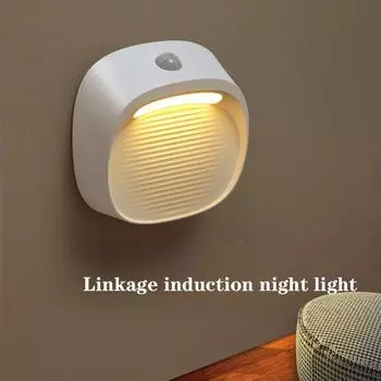 Датчик движения Светильник Тип-С Перезаряжаемый Аккумулятор 2200 мА Беспроводной Автоматически Загорается Безопасное Освещение Для Лестницы Прихожей Ванной Комнаты