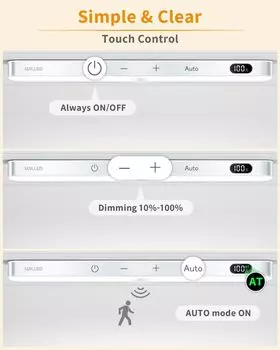 Датчик движения Светильник Внутренний Батарея Дисплей 60 Светодиодов Сенсорный Светильник Беспроводной Перезаряжаемый Ночной Светильник для Шкафа Кухни Прихожей