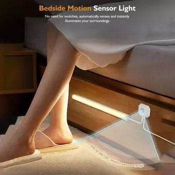 Датчик движения Светодиодный датчик освещения шкафов USB светодиодный для кухонного шкафа спальни гардероба внутреннее освещение круговой ночник 3color in one lamp
