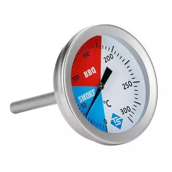 Датчик температуры 0-300 градусов Цельсия, термометр для приготовления пищи из нержавеющей стали для барбекю, барбекю серебряный