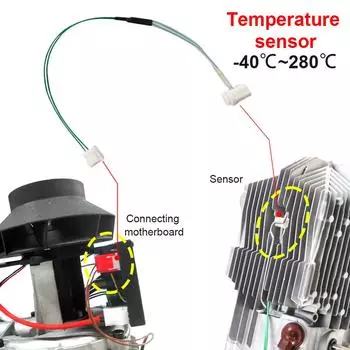 Датчик температуры для парковочного обогревателя автомобиля мощностью 2 кВт - 8 кВт, датчик температуры для дизельного обогревателя, квадратный разъем, стандартный коричневый