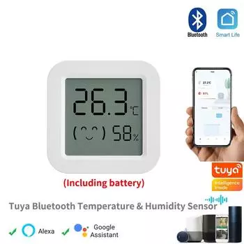 Датчик температуры и влажности, мини-ЖК-цифровой дисплей, совместимый с приложением Bluetooth, дистанционное управление, термометр, гигрометр