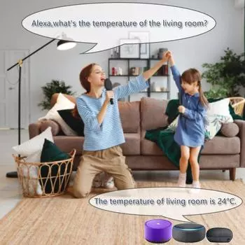 Датчик температуры и влажности Tuya Bluetooth ZigBee Термостат с дисплеем Умный модуль Alexa Google Assistant Голосовое управление Bluetooth version