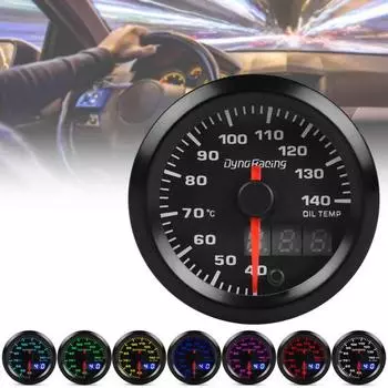 Датчик температуры масла, 52 мм, дисплей, 40–140 градусов Цельсия, двойной, 7 цветов, температура масла
