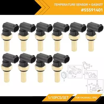 Датчик температуры охлаждающей жидкости двигателя, 10 шт., для Chevrolet Cruze Vauxhall Opel Astra Zafira Buick Encore 55353807 55591401 55563530