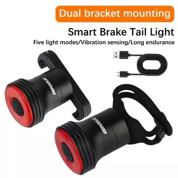 Датчик торможения Ночной свет для езды на велосипеде Предупреждающий задний фонарь Задний стоп-сигнал Стоп-сигнал для велосипеда Мотоцикл Светодиодная лента Pipe style