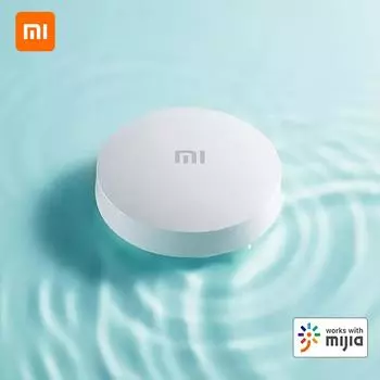 Датчик воды Xiaomi Smart App Оповещение об утечках и каплях Детектор утечек Датчик наводнения Сигнализация BT Water белый