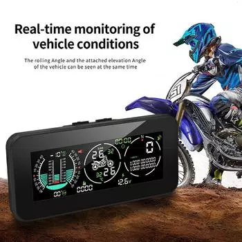 Датчики давления в шинах GPS-навигация Спутниковое позиционирование Отображение времени Водонепроницаемая система сигнализации для контроля угла крена мотоцикла F3