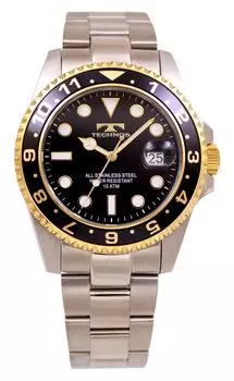 Date Watch 10 ATM Water Resistant TSM419GB Silver [Technos] Men s чёрный