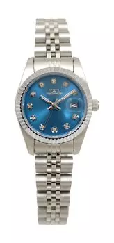 Часы с датой T6929SN Серебристые [Technos] Женские синий