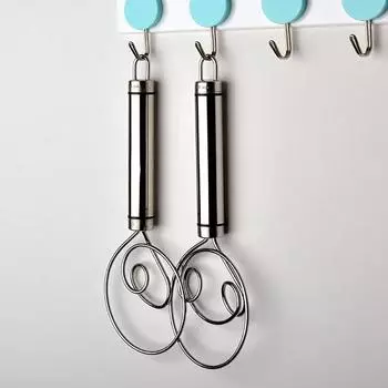 Датский венчик для теста из нержавеющей стали, ручной миксер для теста в голландском стиле, ручка из нержавеющей стали, кухонные принадлежности для выпечки, смесь Artisan