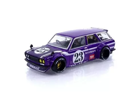 Datsun KAIDO 510 Wagon Carbon Fiber V1 Purple Kaido House Diecast Model Car True Scale Miniature KHMG062 1/64 фиолетовый