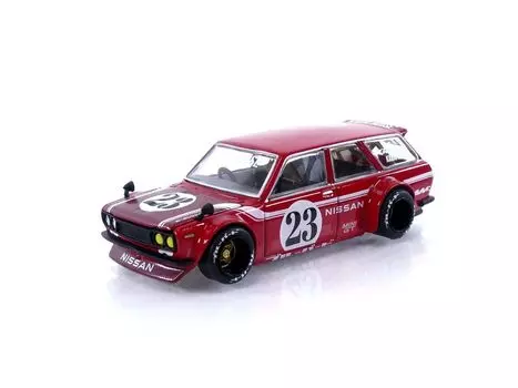 Datsun KAIDO 510 Wagon Carbon Fiber V2 Red Kaido House Diecast Model Car True Scale Miniature KHMG063 1/64 красный