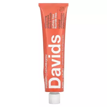 Davids, Зубная паста премиум-класса, для детей и взрослых, натуральный вкус клубники и арбуза, 5,25 унций (149 г)