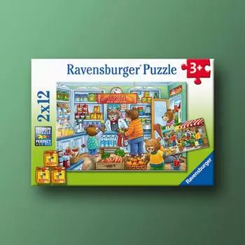 Давайте пойдем на рынок 2X12 деталей Ravensburger III Puzzle, популярная корейская настольная игра