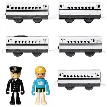 Давайте запустим Plarail в длинном составе Shinkansen N700S, подтверждающий испытательный вагон, промежуточный набор вагонов