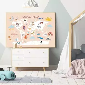 Давайте просто играть плакаты детская настенная живопись солнце мультфильм облако Радуга для детей спальня холст картина детская комната живопись