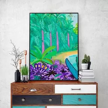 Дэвид Хокни холст картины садовая галерея цветы постеры и принты настенные художественные картины для украшения гостиной Куадрос 21x30 No Frame