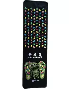 Давление на стопу Усталость стопы Стресс Точка давления Кровообращение Стимулирующий коврик, Подошва, Массаж, Уход, Восстановление, Облегчение, Стимуляция, (7035см) чёрный