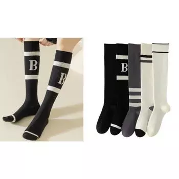 Давление Тонкие Ноги Икры Чулки Полосатые Чулки Женская Мода Draw A Высокие Трубчатые Носки Ins Гольфы До Колена