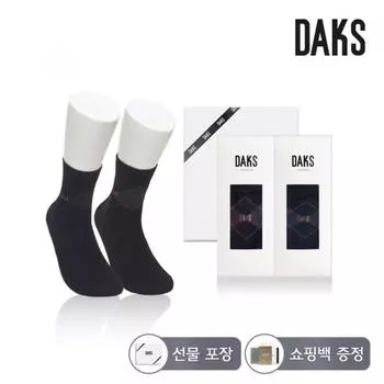 Dax Dax Socks Gentleman Cotton Span Single Diamond 2 Pack Set Dk24352 Single item