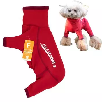 Dax Dog Play Rash Guard с флисовой подкладкой 2022 года, одежда для собак, полный размер DML 3/красный красный