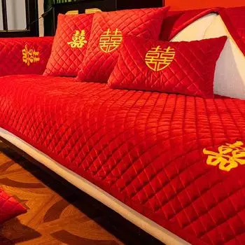 Daxi Подушка для дивана для свадебного торжества Four Seasons Универсальная свадебная красная высококачественная подушка для дивана Простая современная подушка... 70*70cm