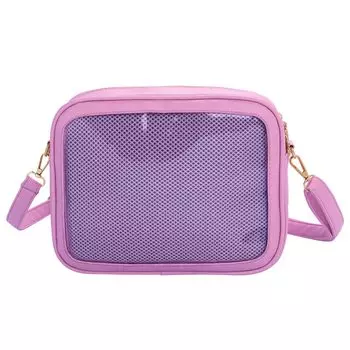 DAY Ita Bag Сумка через плечо с прозрачным карманом Прозрачная сумка на плечо для показа на концерте, мероприятии, мероприятиях, отаку, сумка отаку Легкая сумка Ita Bag [ВСЕ блестящие]