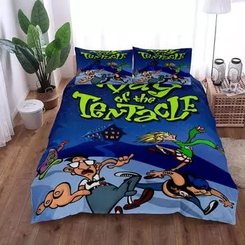 Day Of The Tentacle Duvet Cover Set without sheet King Queen Double Full Twin Single Size Bed Linen Set EU single(135x200cm)