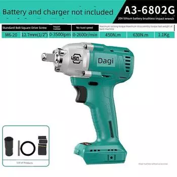 Dayi Electric Wrench Board Rack Woodworking Special Brushless Rechargeable Lithium Electric Wrench Impact Drill Tool Installation 6802G bare metal