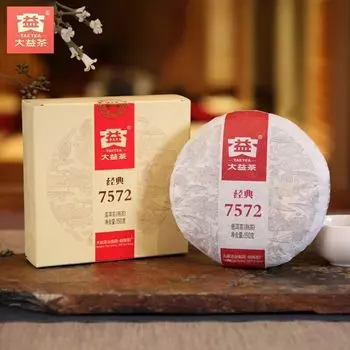 Dayi Taetea 7572 Yunnan Menghai Pu er Чайный пирог Пуэр в коробке 2018 150г Спелый пуэр