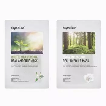 Daymellow Real Ampoule Mask Снежный гриб/Хауттюйния сердцевидная 27 мл (7 вариантов) Mushroom x 5PCS