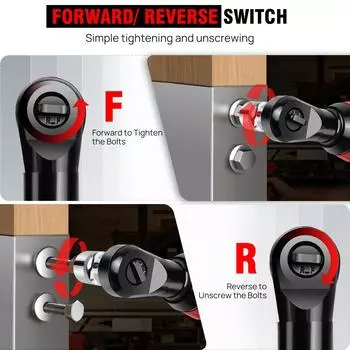 DayPlus 200NM 3/8 беспроводной электрический гаечный ключ с храповым механизмом, угловой ключ 90°, 12 В инструмент с храповым механизмом с 2 батареями и зарядным устройством + 7 розеток оранжевый