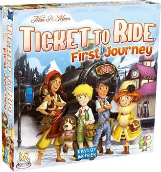 Days of Wonder Ticket to Ride First Journey Europe Настольная игра Возраст Для 2–4 игроков Среднее время игры Минуты 6+ 15–30