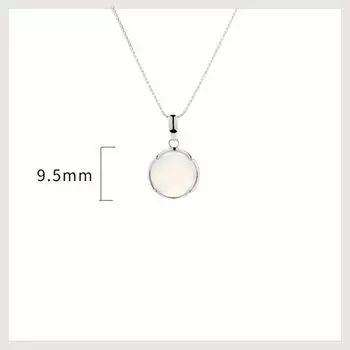 Daytime Set Pink Crystal Female Niche Style Pendant Four-Leaf Clover Small white chalcedony necklace (White Gold)