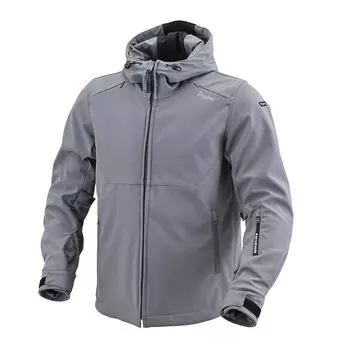 Daytona Motorcycle CE Soft Protector Easy Soft Shell XL DJ-017 Men s Jacket, Spring, Autumn, Winter, Standard, Included, Windproof, Parka, Silver,
