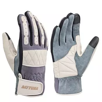 Daytona Motorcycle Gloves Genuine Leather Smartphone Compatible Cafe Mesh Gloves Ivory M Size 19960 Spring/Summer (Goat Leather) HBG-065